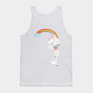 Unicorn hangs on the rainbow Tank Top